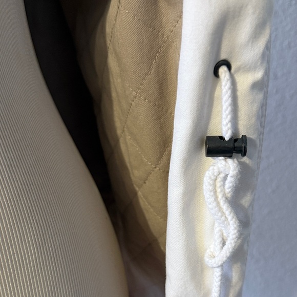 Vince Cream Utility Jacket with Fur Hood - Picture 8 of 9